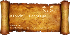 Kispál Dorottya névjegykártya