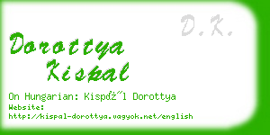 dorottya kispal business card